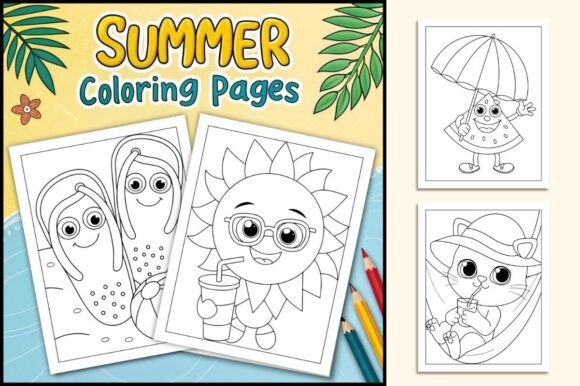 Summer Coloring Pages for Kids - Download Now