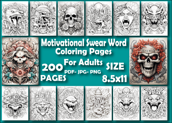 Download Motivational Swear World Coloring Book For Adults - Premium Bundle