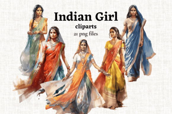 Download Indian Girl Clipart, Hindu Woman PNG - Indian Collection