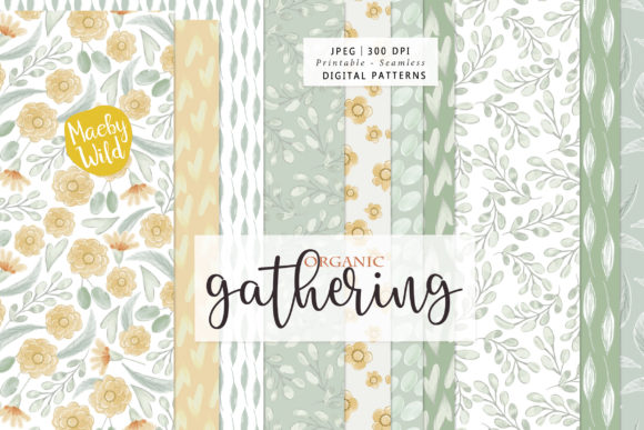 Organic Watercolor Flower Patterns - Download Now