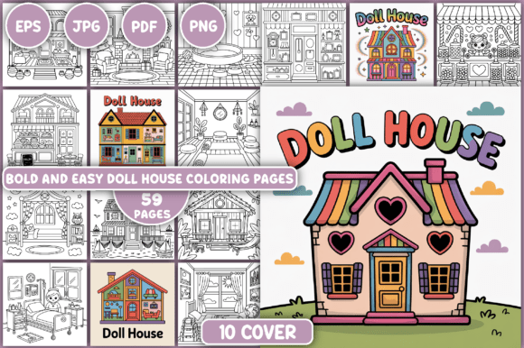 Doll House Coloring Pages - Download Now