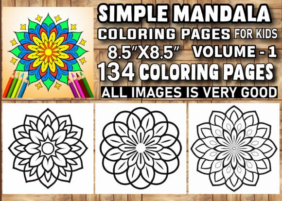 Download 134 Simple Mandala Coloring Pages KDP - Simple mandala coloring Collection