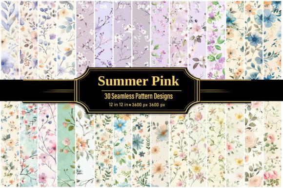 Seamless Spring Flower Patterns - Download Now