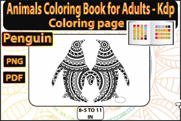 Penguin Couple Coloring Page for Adults - Download Now