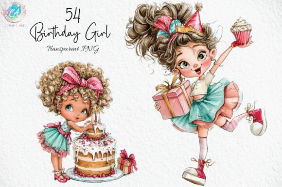 Birthday Girl Quirky Clipart PNG - Download Now