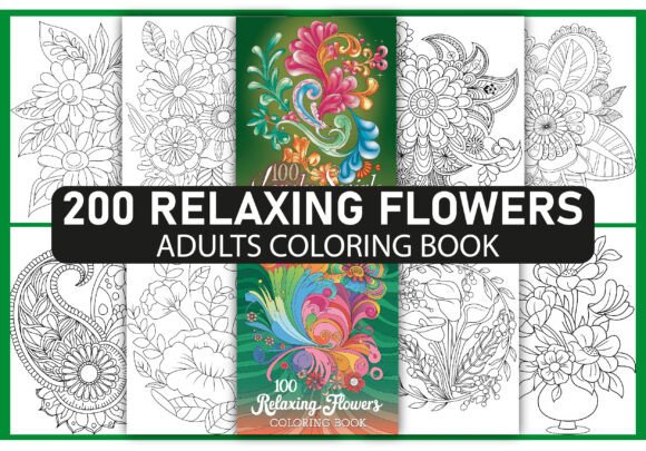 200 Relaxing Flowers Coloring Pages - Download Now