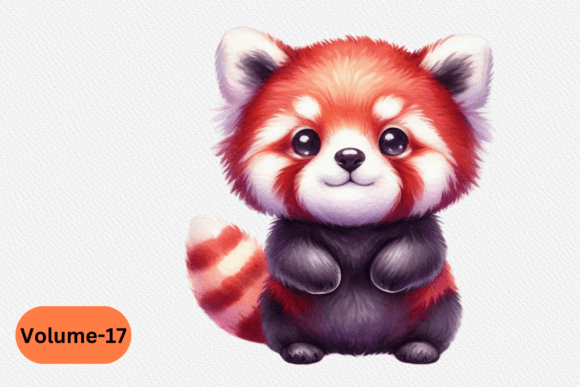 Red Panda Watercolor Clipart - Download Now